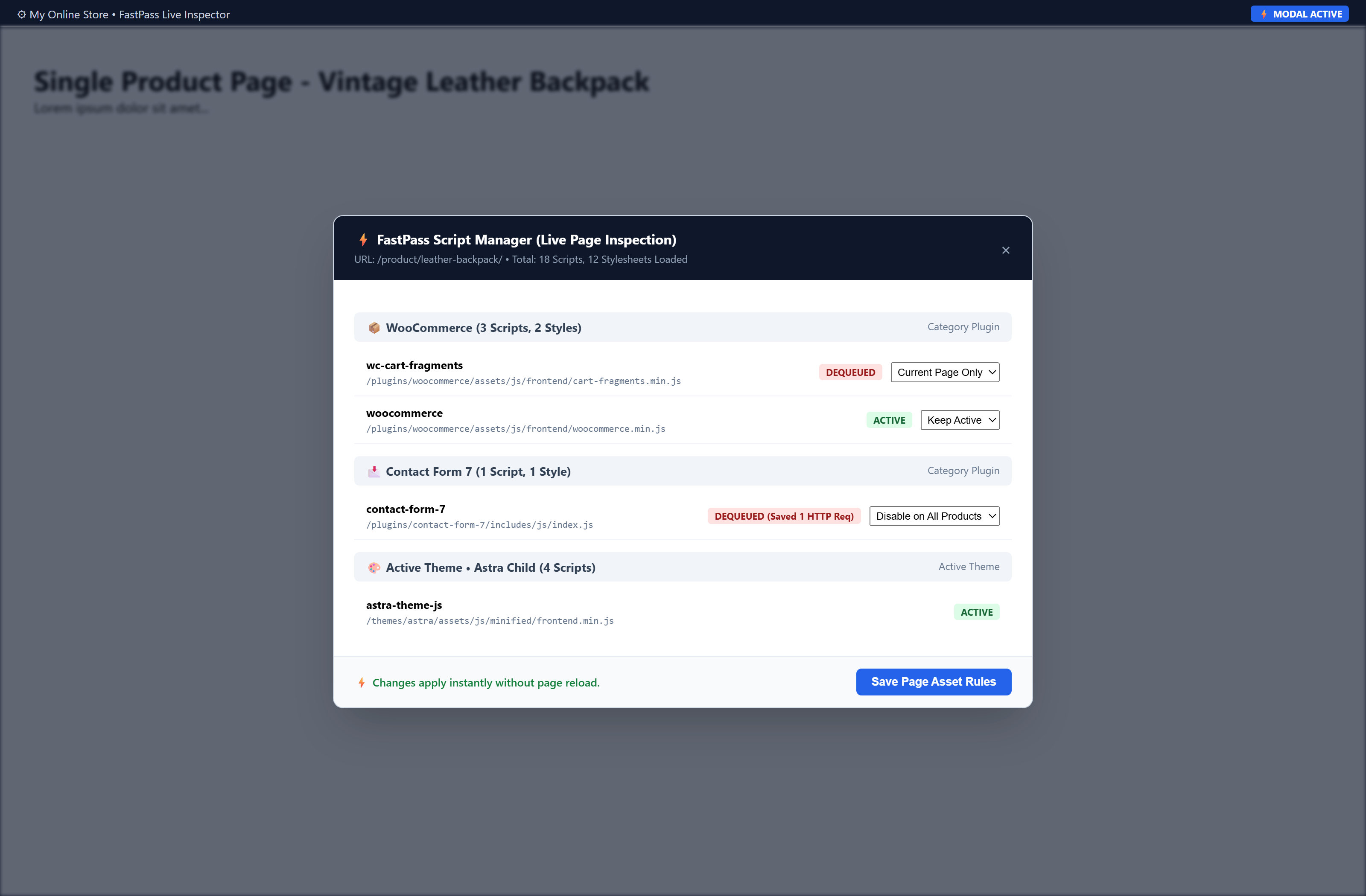 FastPass WordPress Admin Dashboard